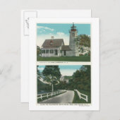 Aussicht auf den See Champlain Leuchtturm Postkarte (Vorne/Hinten)