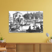 Aussicht auf den See des Hofes in Fontainebleau Leinwanddruck (Insitu (Wohnzimmer))