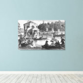 Aussicht auf den See des Hofes in Fontainebleau Leinwanddruck (Insitu (Holzboden))