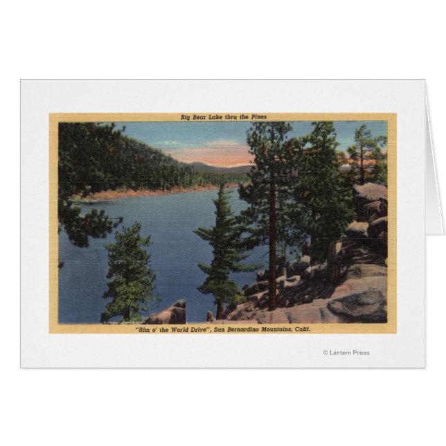 Aussicht auf den See durch die Pinien (Vorderseite (Horizontal))