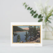 Aussicht auf den See durch die Pinien Postkarte (Stehend Vorderseite)