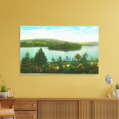 Aussicht auf den See Loon und die Insel Blythewood Leinwanddruck (Insitu (Wohnzimmer))