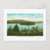 Aussicht auf den See Loon und die Insel Blythewood Postkarte (Vorderseite)