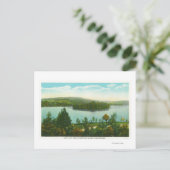Aussicht auf den See Loon und die Insel Blythewood Postkarte (Stehend Vorderseite)