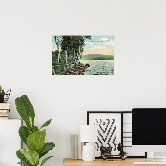 Aussicht auf den See Poster (Heimbüro)