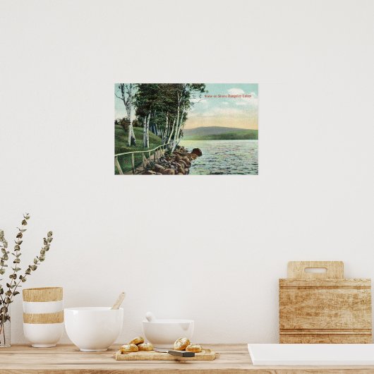 Aussicht auf den See Poster (Küche)