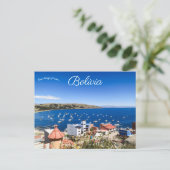 Aussicht auf den See Titicaca Copacabana Bolivien Postkarte (Stehend Vorderseite)