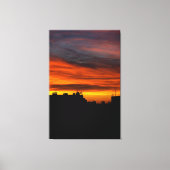 Aussicht auf den serbischen Sonnenuntergang in Bel Leinwanddruck (Vorderseite)