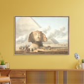 Aussicht auf den Sphinx-Leiter und die Pyramide vo Leinwanddruck (Insitu (Wohnzimmer))