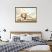 Aussicht auf den Sphinx-Leiter und die Pyramide vo Leinwanddruck (Insitu (Schlafzimmer))