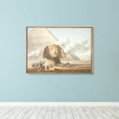Aussicht auf den Sphinx-Leiter und die Pyramide vo Leinwanddruck (Insitu (Holzboden))