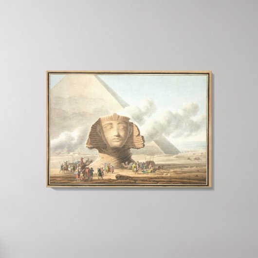 Aussicht auf den Sphinx-Leiter und die Pyramide vo Leinwanddruck (Vorderseite)