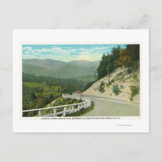 Aussicht auf den Spruce-Hügel vor dem Keene-Tal Postkarte (Vorderseite)