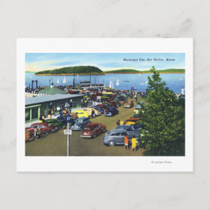 Aussicht auf den städtischen Pier Postkarte