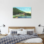 Aussicht auf den Stevanssee Toll House Leinwanddruck (Insitu (Schlafzimmer))