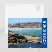 Aussicht auf den Strand Postkarte (Vorne/Hinten)