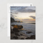 Aussicht auf den Strand von Bali Postkarte (Vorne/Hinten)