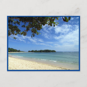 Aussicht auf den Strand von Bali Postkarte