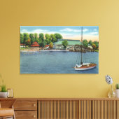 Aussicht auf den Strand von Midway Park und den Pa Leinwanddruck (Insitu (Wohnzimmer))