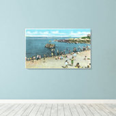 Aussicht auf den Strand von Salem Willows Leinwanddruck (Insitu (Holzboden))