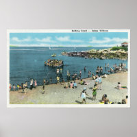 Aussicht auf den Strand von Salem Willows