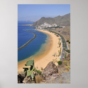 Aussicht auf den Strand von Teneriffa Poster