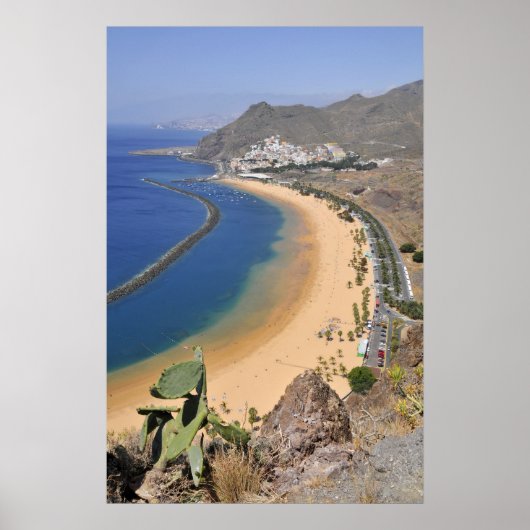 Aussicht auf den Strand von Teneriffa Poster (Vorne)