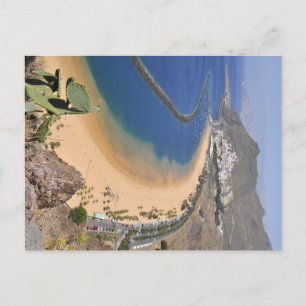 Aussicht auf den Strand von Teneriffa Postkarte