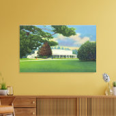 Aussicht auf den Tanglewood Music Shed and Grounds Leinwanddruck (Insitu (Wohnzimmer))