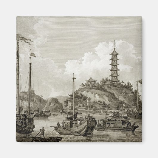 Aussicht auf den Tchin Shan oder die Goldene Insel Magnet (Vorne)