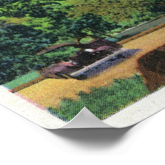 Aussicht auf den Tempel von Sinawava Poster (Ecke)