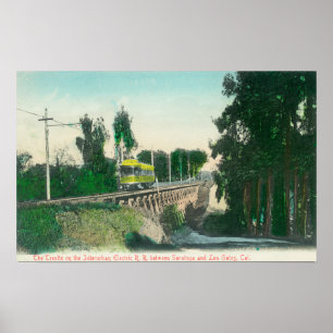 Aussicht auf den Trestle auf der Intercity-Bahn Poster