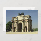 Aussicht auf den Triumphbogen von Carrousel Postkarte (Vorne/Hinten)