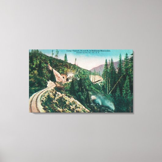 Aussicht auf den Tunnel der Südpazifikbahn Leinwanddruck (Vorderseite)