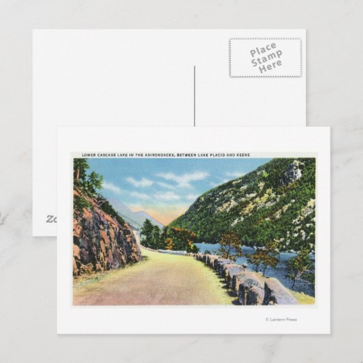 Aussicht auf den unteren Kaskadensee Postkarte (Vorne/Hinten)