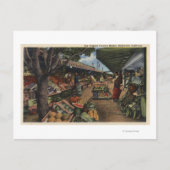 Aussicht auf den ursprünglichen Bauernmarkt Postkarte (Vorderseite)