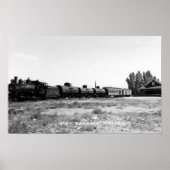 Aussicht auf den Virginia & Truckee Eisenbahn-Zug Poster (Vorne)