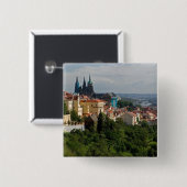 Aussicht auf den Vitus-Dom, Prag, Tschechien Button (Vorne & Hinten)