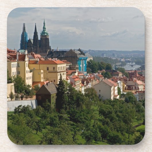 Aussicht auf den Vitus-Dom, Prag, Tschechien Untersetzer (Vorderseite)