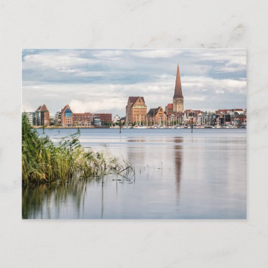 Aussicht auf den Warnow bis Rostock Postkarte (Vorderseite)