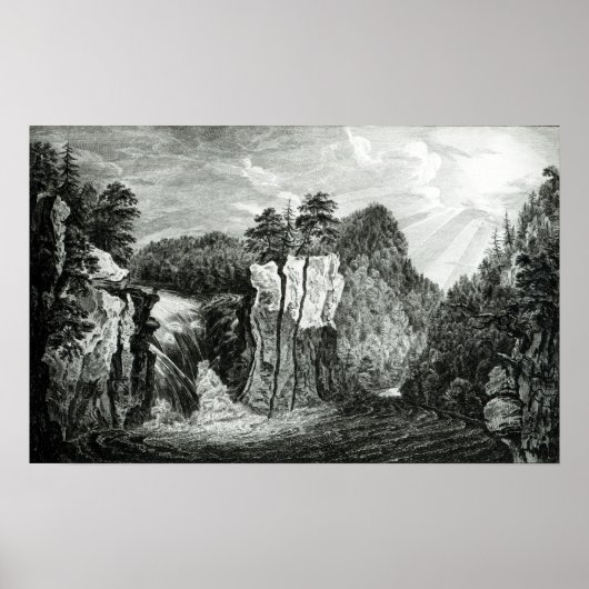 Aussicht auf den Wasserfall des Passaic River, New Poster (Vorne)