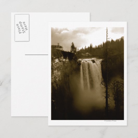 Aussicht auf den Wasserfall Postkarte (Vorne/Hinten)
