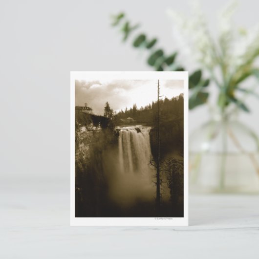 Aussicht auf den Wasserfall Postkarte (Stehend Vorderseite)