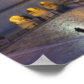 Aussicht auf den Western Wall Plaza, später Abend Poster (Ecke)