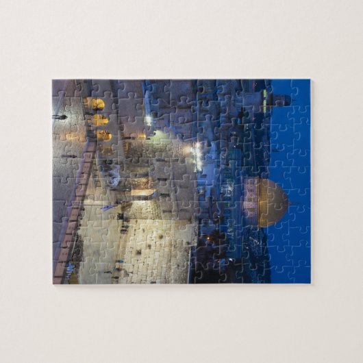 Aussicht auf den Western Wall Plaza, später Abend Puzzle (Horizontal)