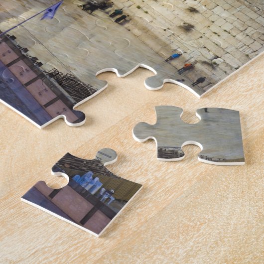 Aussicht auf den Western Wall Plaza, später Abend Puzzle (Seite)