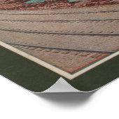 Aussicht auf den Zug am Fluss - Reiseplakat Poster (Ecke)