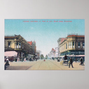 Aussicht auf die 13th Street vom BroadwayOakland,  Poster