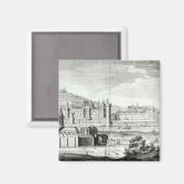 Aussicht auf die Abtei von Saint-Germain-des-Pres Magnet (Vorderseite/Rückseite)