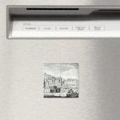 Aussicht auf die Abtei von Saint-Germain-des-Pres Magnet (In Situ (Geschirrspüler))